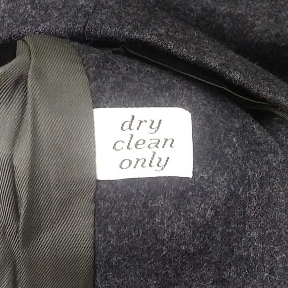 Young Pendleton Gray Virgin Wool Nehru Band Collar Long Sleeve Blazer Jacket - Picture 4 of 7